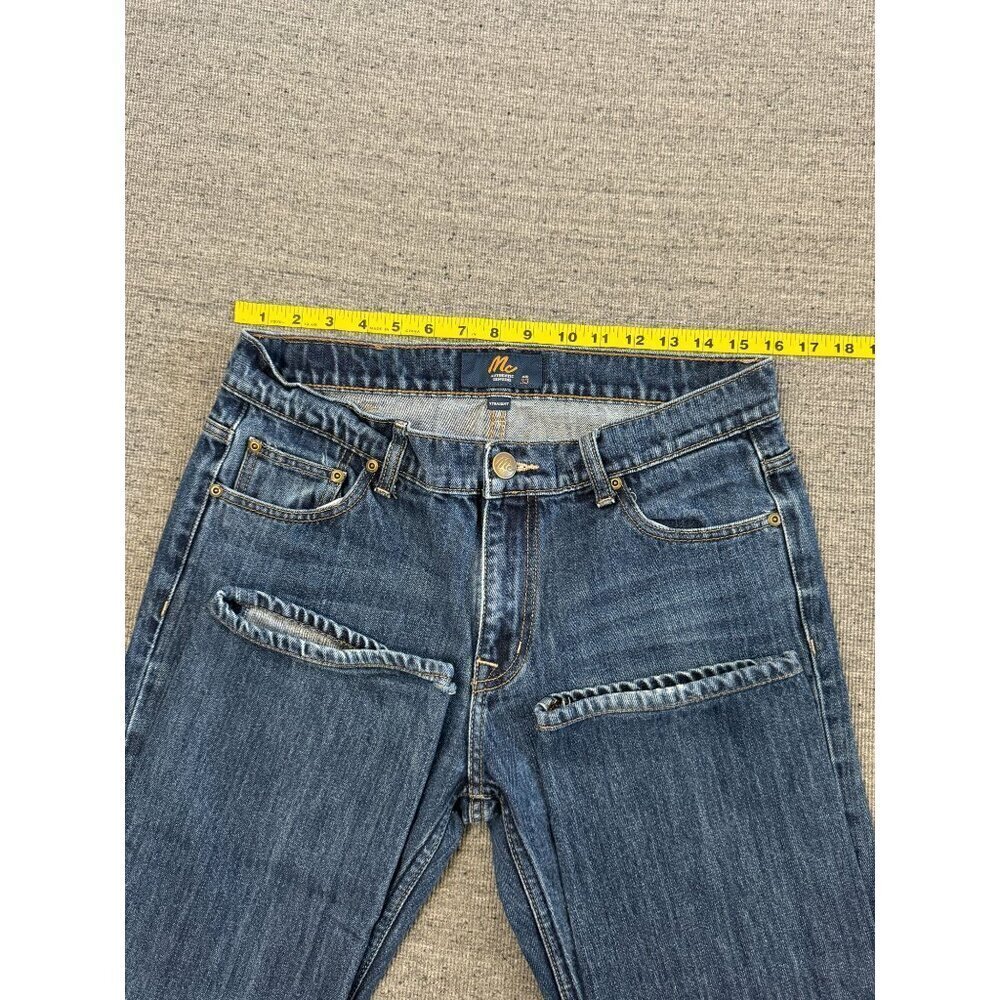 Mc Authentic Genuine Men's Straight leg Dark Blue Denim Jeans Size 33 - Picture 4 of 14